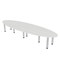 Skutchi Designs 45 in W, 144 in L, 29 in H, Engineered Wood Top, White HAR-OVL-46143-PT-WC - alternate 1